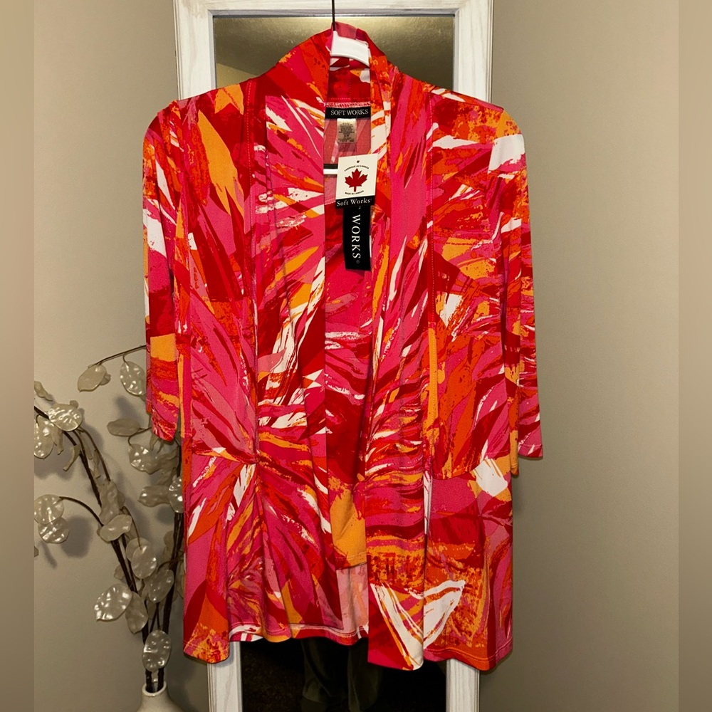 NWT Soft Works tropical cardigan